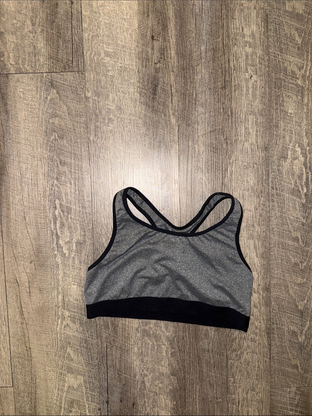 Old Navy Gray and Black Racerback Sports Bra